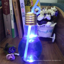 eco friendly glass bulb bottle,LED drinking bulb bottle,colorful Juice Bottle